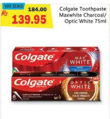 Colgate Toothpaste Maxwhite Charcoal/Optic White 75ml