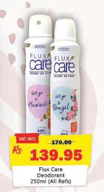 Flux Care Deodorant 250ml (All Refs)