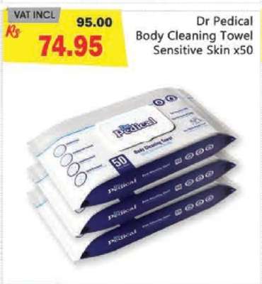 Dr Pedical Body Cleaning Towel Sensitive Skin x50