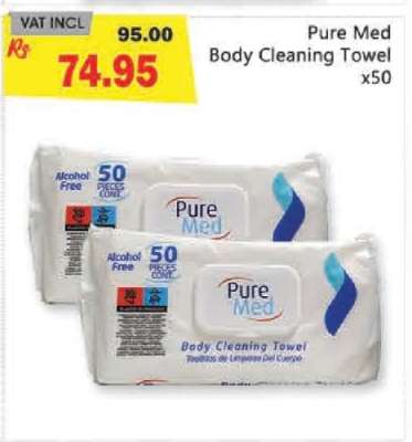 Pure Med Body Cleaning Towel x50
