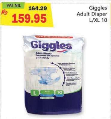 Giggles Adult Diaper L/XL 10