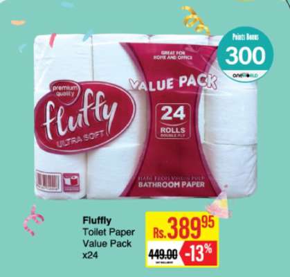 Fluffly Toilet Paper Value Pack x24