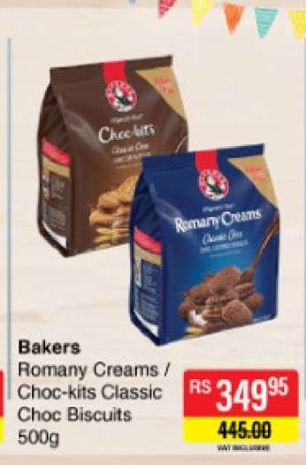 Bakers Romany Creams / Choc-kits Classic Choc Biscuits 500g