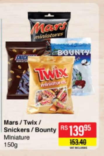 Mars / Twix / Snickers / Bounty