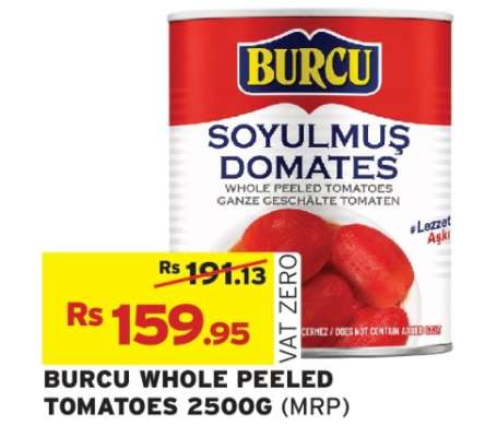 BURCU WHOLE PEELED TOMATOES 2500G
