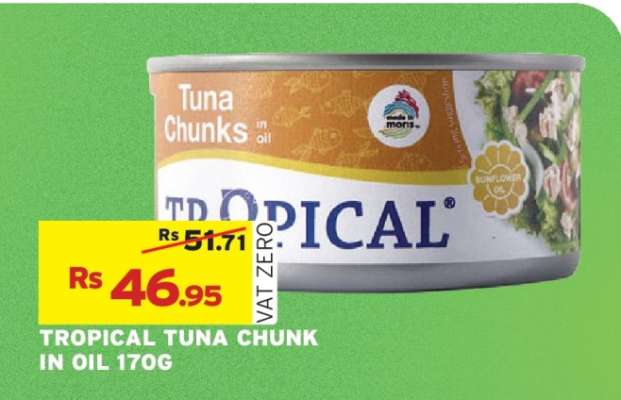 TROPICAL TUNA CHUNK IN OIL 170G