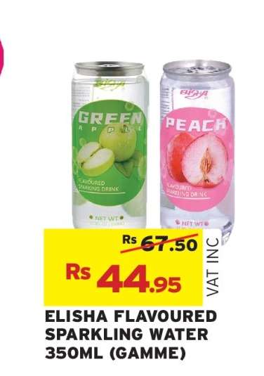 ELISHA FLAVOURED SPARKLING WATER 350ML (GAMME)