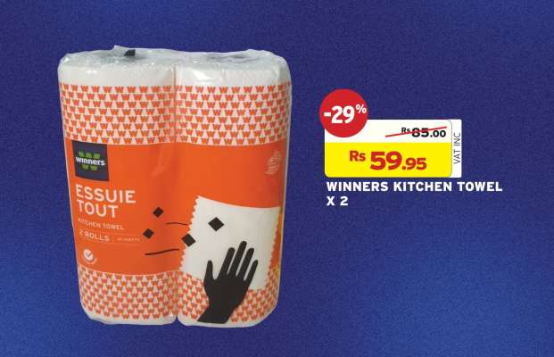 WINNERS KITCHEN TOWEL X 2