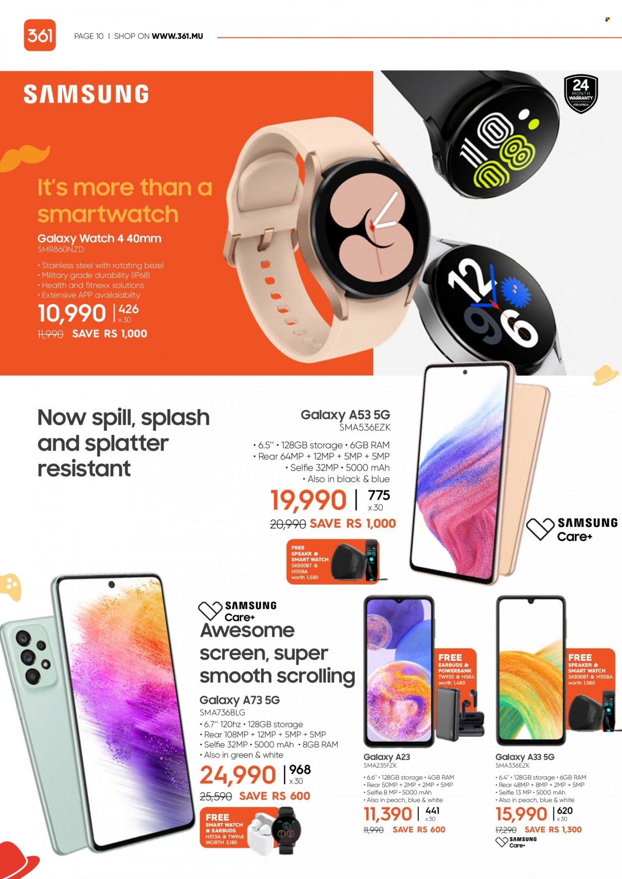 thumbnail - 361 Catalogue - 14.06.2022 - 23.06.2022 - Sales products - Samsung Galaxy, power bank, smart watch, Samsung Galaxy Watch, speaker, earbuds. Page 10.