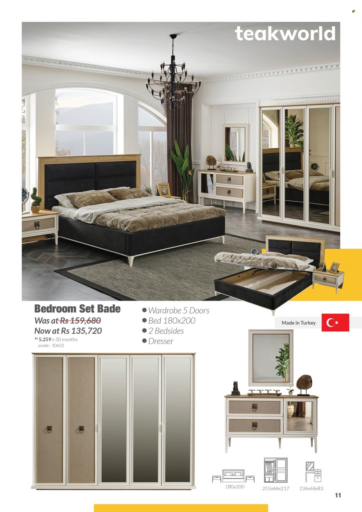 thumbnail - Teak World Catalogue - 15.06.2022 - 10.07.2022 - Sales products - bed, wardrobe, dresser. Page 11.