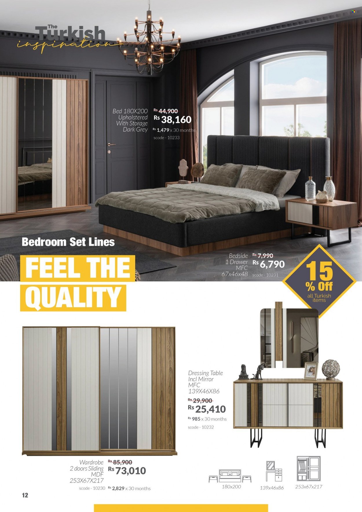 thumbnail - Teak World Catalogue - 15.06.2022 - 10.07.2022 - Sales products - table, bed, wardrobe, dressing table, mirror. Page 12.