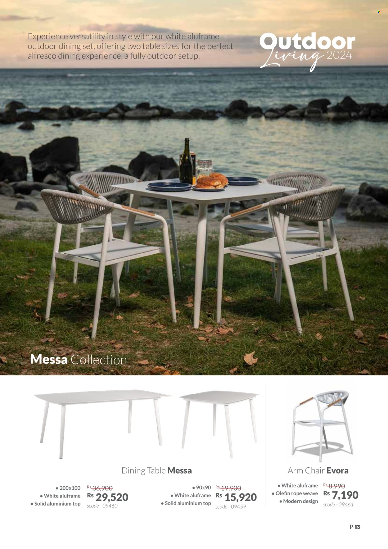 thumbnail - Teak World Catalogue - Sales products - dining set, dining table, table, chair, arm chair. Page 13.