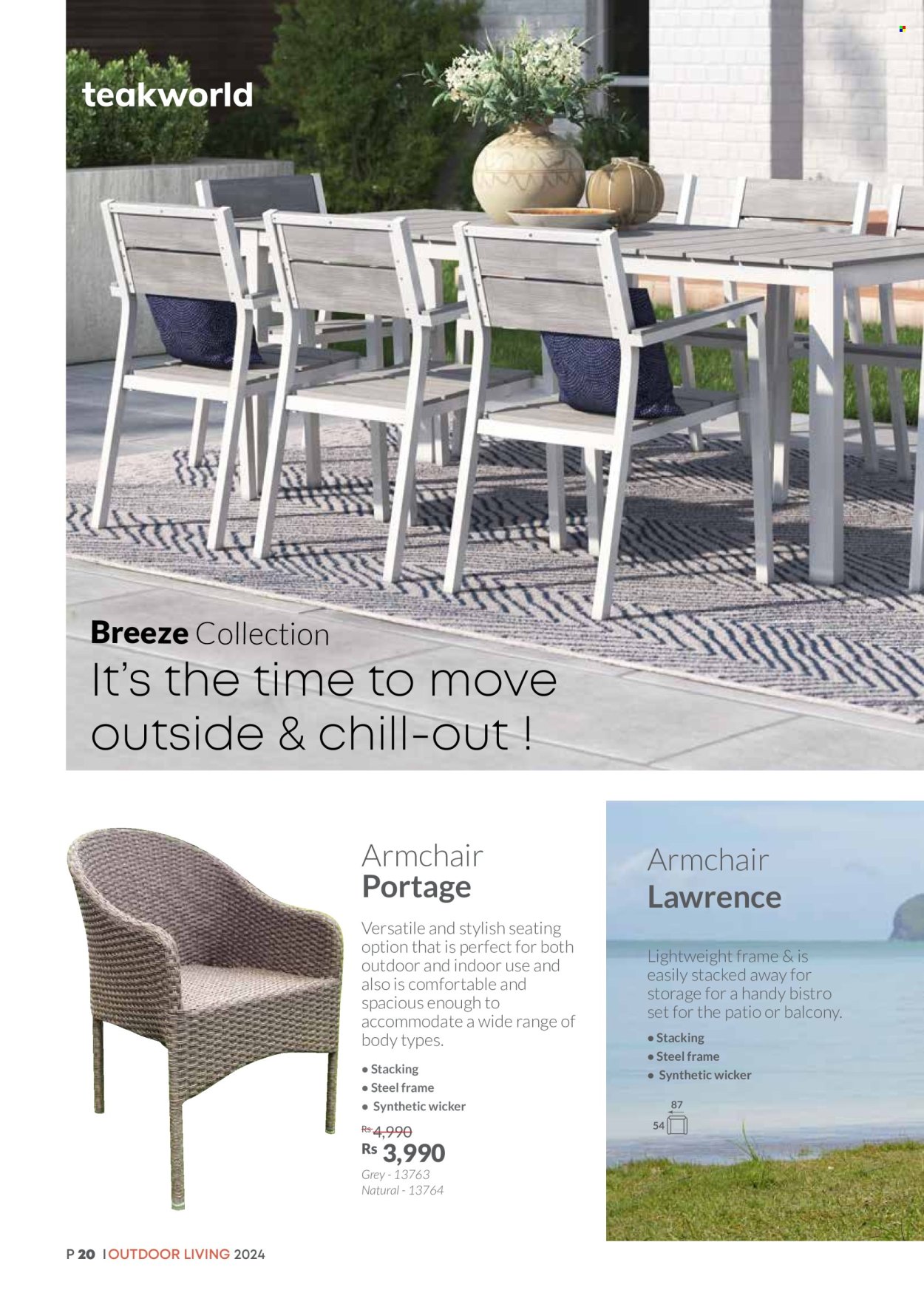 thumbnail - Teak World Catalogue - Sales products - arm chair. Page 20.