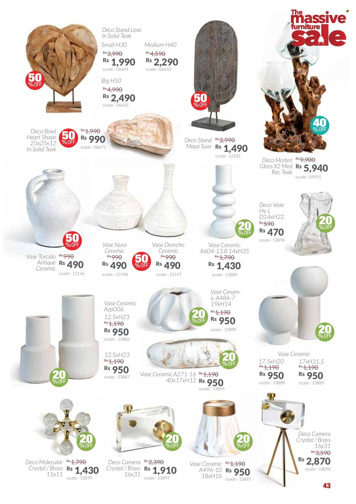 thumbnail - Teak World Catalogue - 3.04.2024 - 30.04.2024 - Sales products - vase. Page 43.