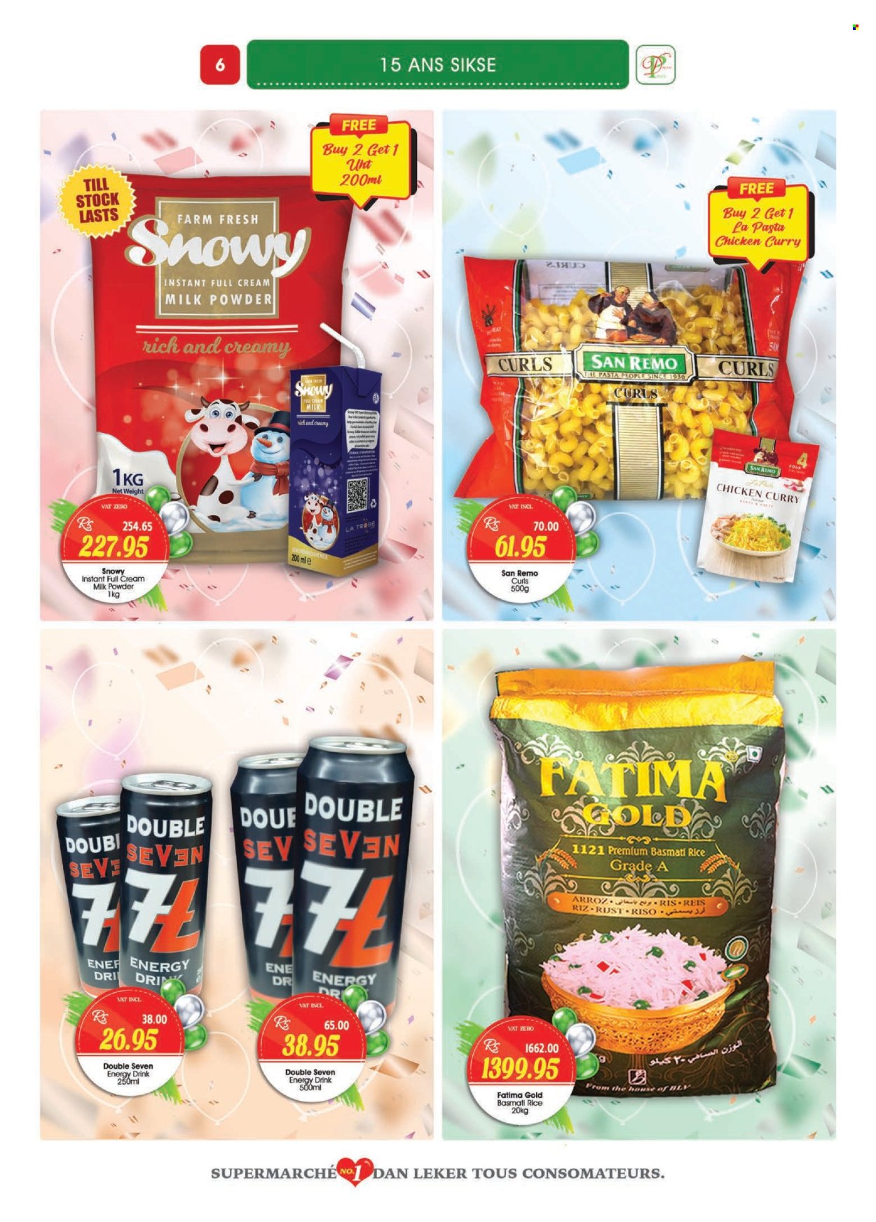 thumbnail - Dreamprice Catalogue - 17.04.2024 - 15.05.2024 - Sales products - milk powder, basmati rice, rice, energy drink, chicken. Page 6.