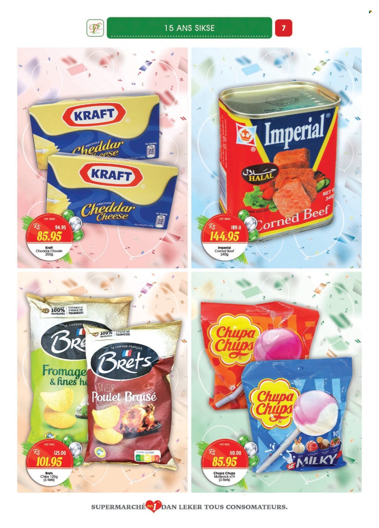 thumbnail - Dreamprice Catalogue - 17.04.2024 - 15.05.2024 - Sales products - Ace, Kraft®, corned beef, cheddar, cheese, lollipop, Chupa Chups, chips. Page 7.