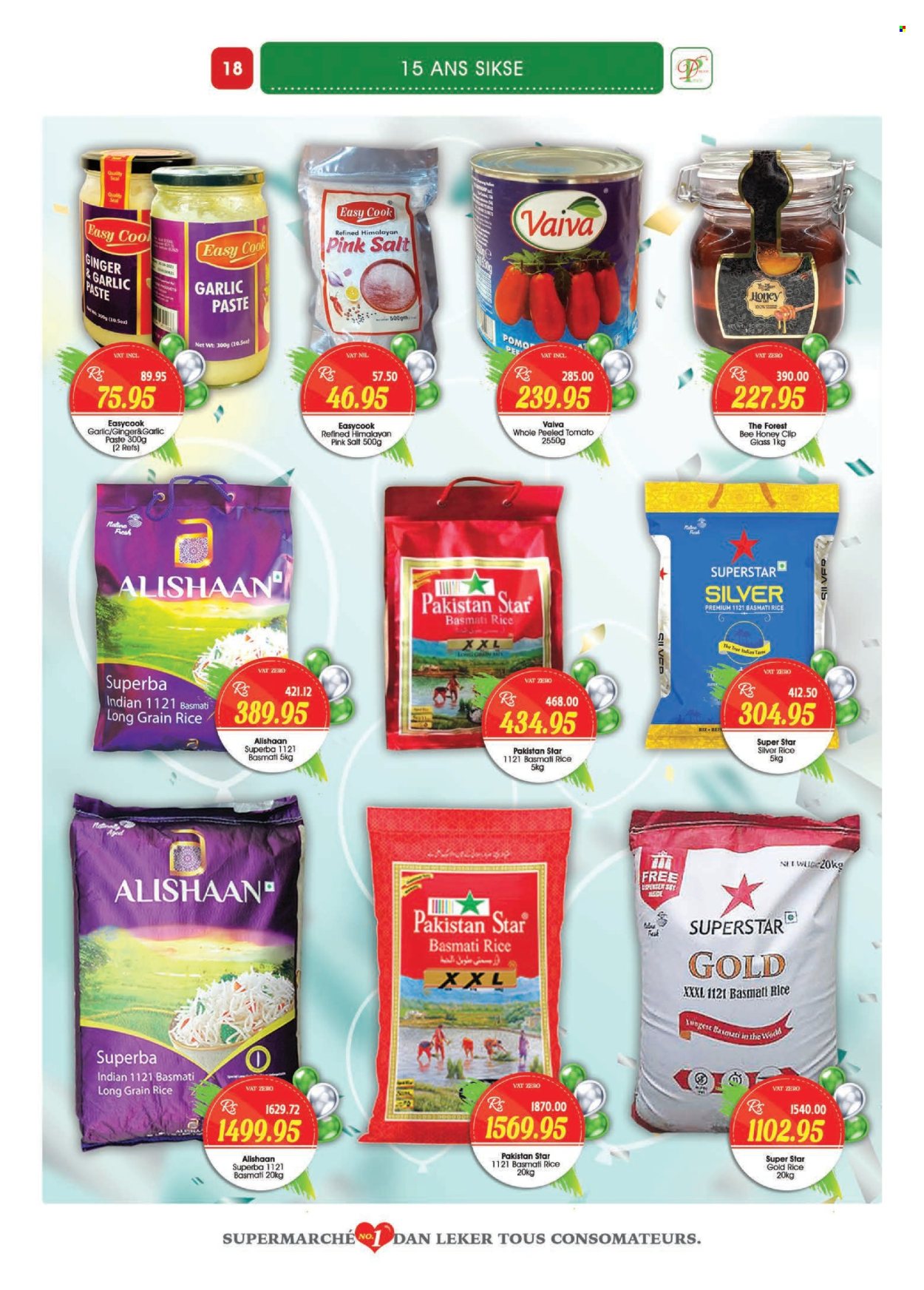 thumbnail - Dreamprice Catalogue - 17.04.2024 - 15.05.2024 - Sales products - salt, basmati rice, rice, long grain rice, garlic paste, honey. Page 18.