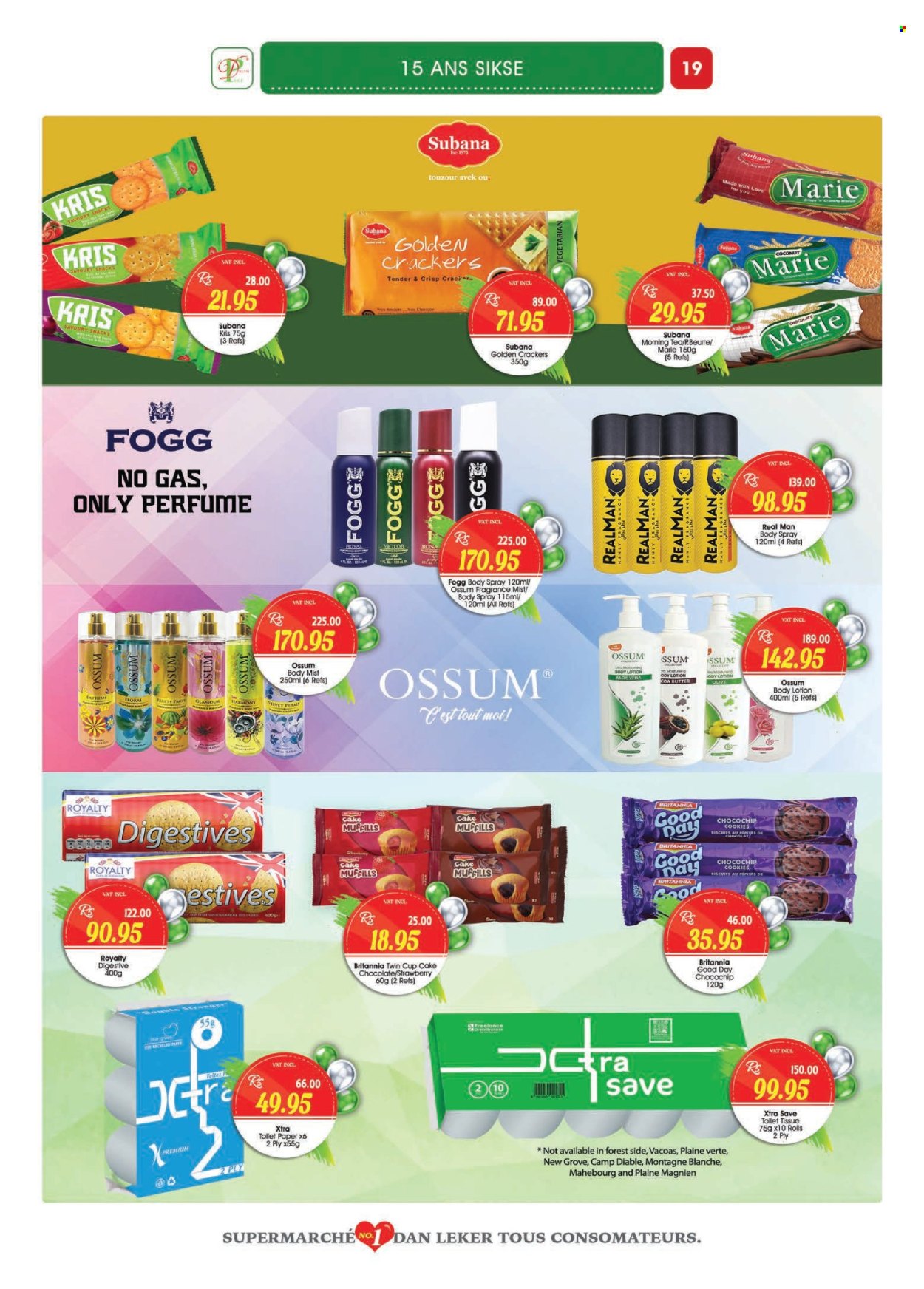 thumbnail - Dreamprice Catalogue - 17.04.2024 - 15.05.2024 - Sales products - cupcake, snack, butter, cookies, crackers, biscuit, Digestive, olives, coconut, aloe vera, toilet paper, XTRA, body lotion, body mist, body spray, eau de parfum, fragrance, cup, Victor. Page 19.