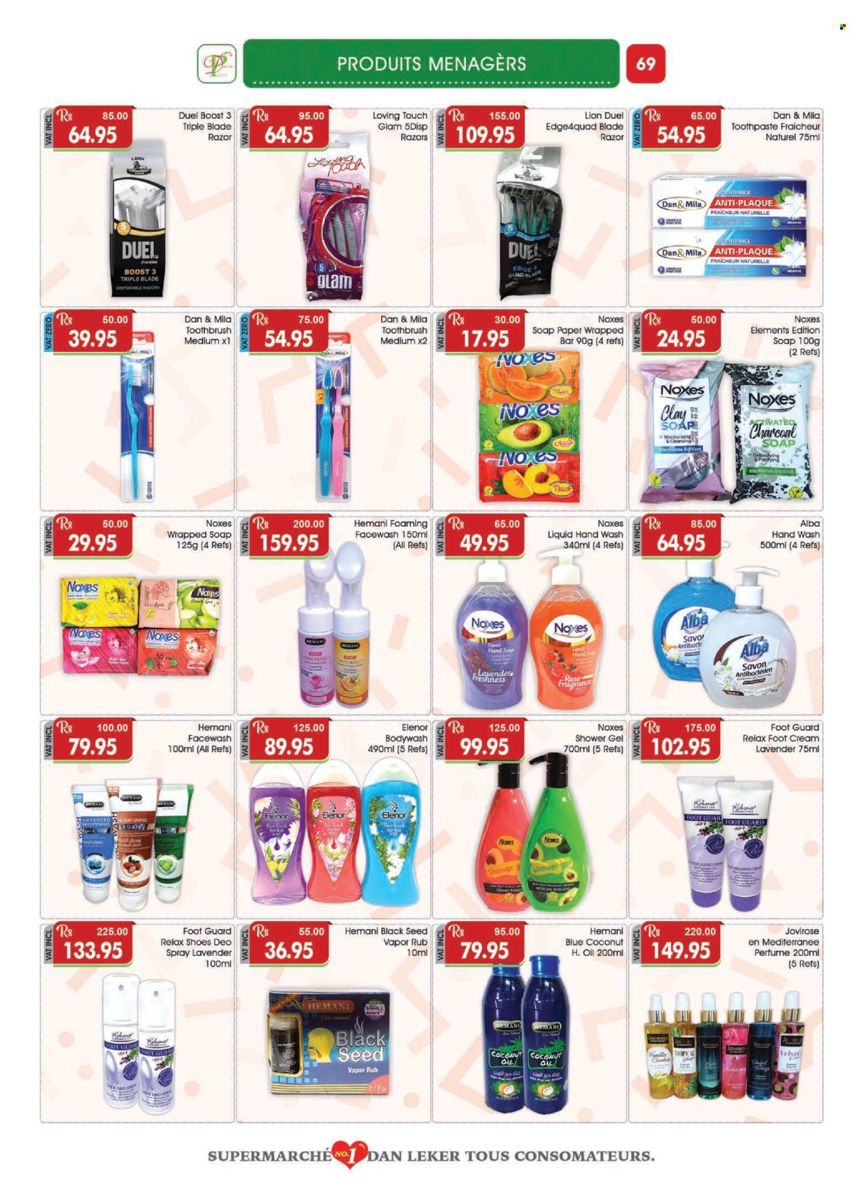 thumbnail - Dreamprice Catalogue - 17.04.2024 - 15.05.2024 - Sales products - cookies, coconut oil, Boost, shower gel, hand soap, hand wash, soap, toothbrush, toothpaste, eau de parfum, deodorant, disposable razor, paper. Page 69.