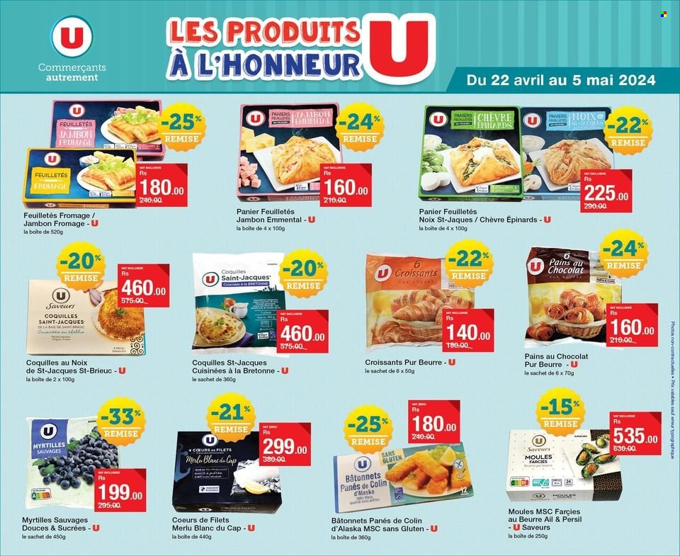 thumbnail - Super U Catalogue - 22.04.2024 - 5.05.2024 - Sales products - croissant, Persil. Page 1.