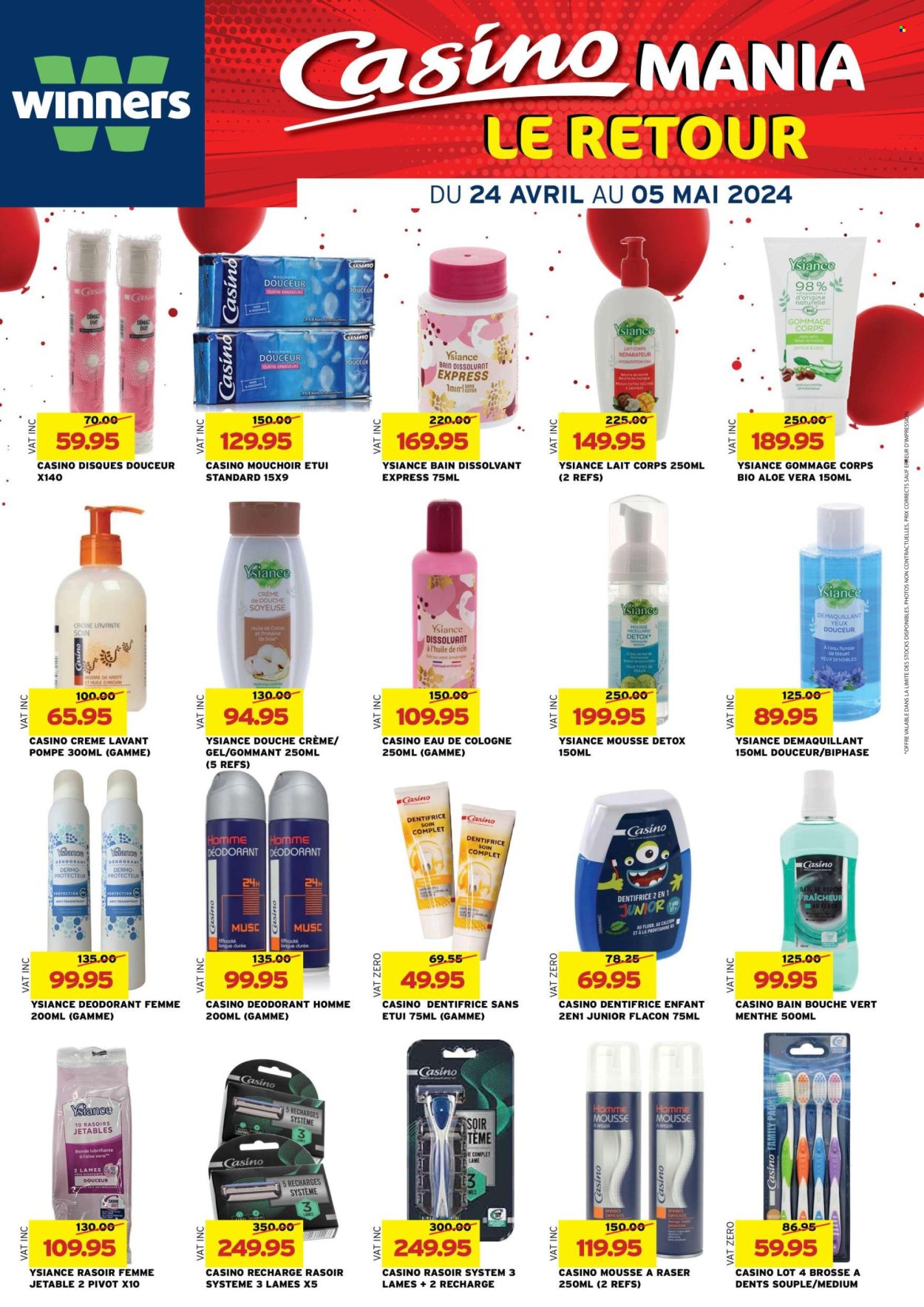thumbnail - Winner's Catalogue - 24.04.2024 - 5.05.2024 - Sales products - mousse, Bai, antioxidant drink, aloe vera, cologne, deodorant. Page 7.