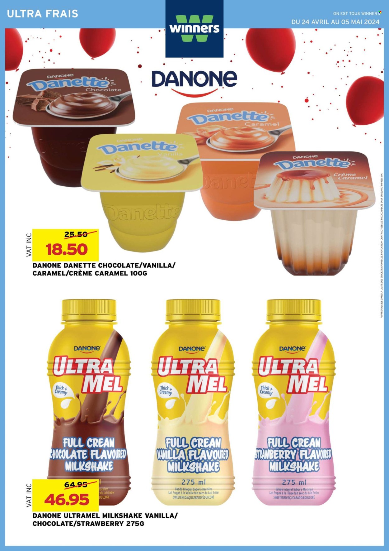 thumbnail - Winner's Catalogue - 24.04.2024 - 5.05.2024 - Sales products - Danone, milkshake, frappé, caramel. Page 15.