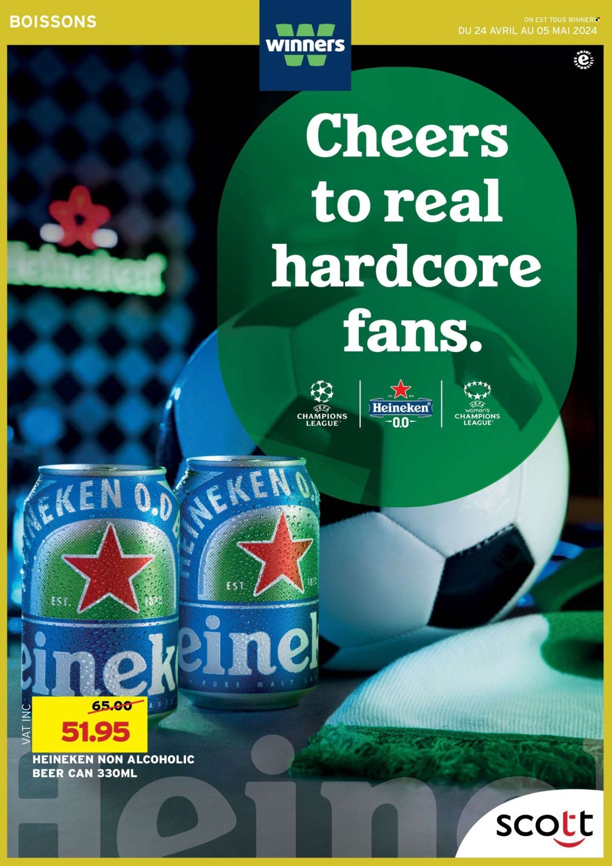 thumbnail - Winner's Catalogue - 24.04.2024 - 5.05.2024 - Sales products - alcohol, beer, Heineken, Scott. Page 22.