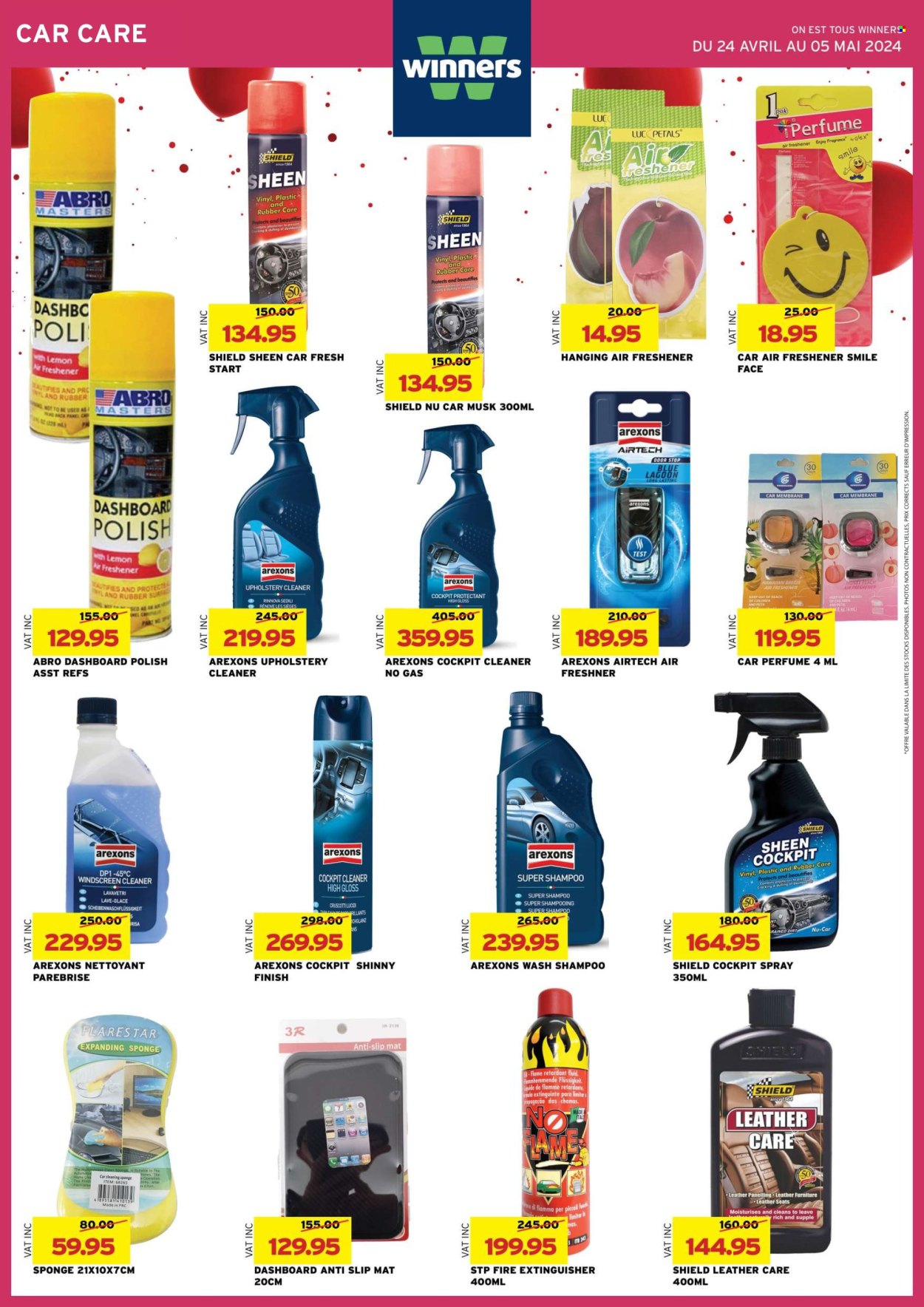 thumbnail - Winner's Catalogue - 24.04.2024 - 5.05.2024 - Sales products - cleaner, shampoo, sponge, eau de parfum, fragrance, air freshener, polish, STP. Page 37.
