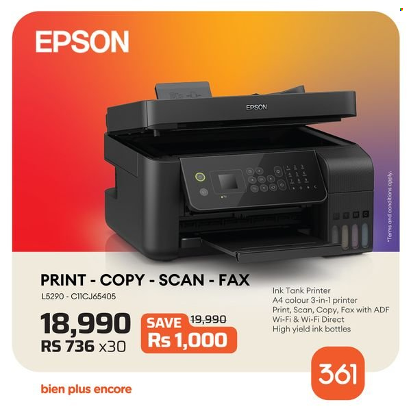 thumbnail - 361 Catalogue - Sales products - Epson, printer. Page 3.