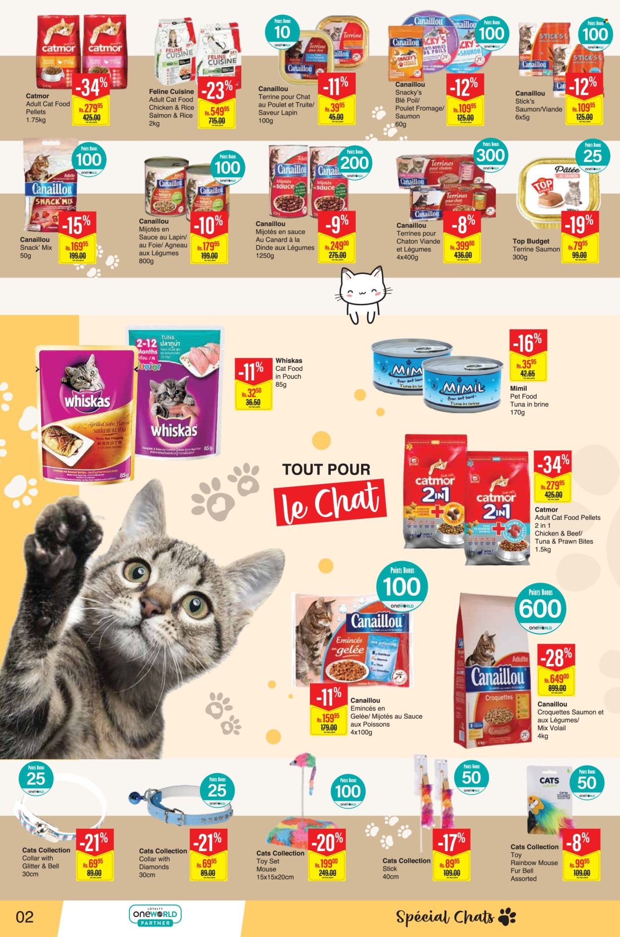 thumbnail - Intermart Catalogue - 25.04.2024 - 8.05.2024 - Sales products - prawns, snack, pâté, croquettes, tuna in brine, glitter, mouse, animal food, cat food, Whiskas. Page 2.