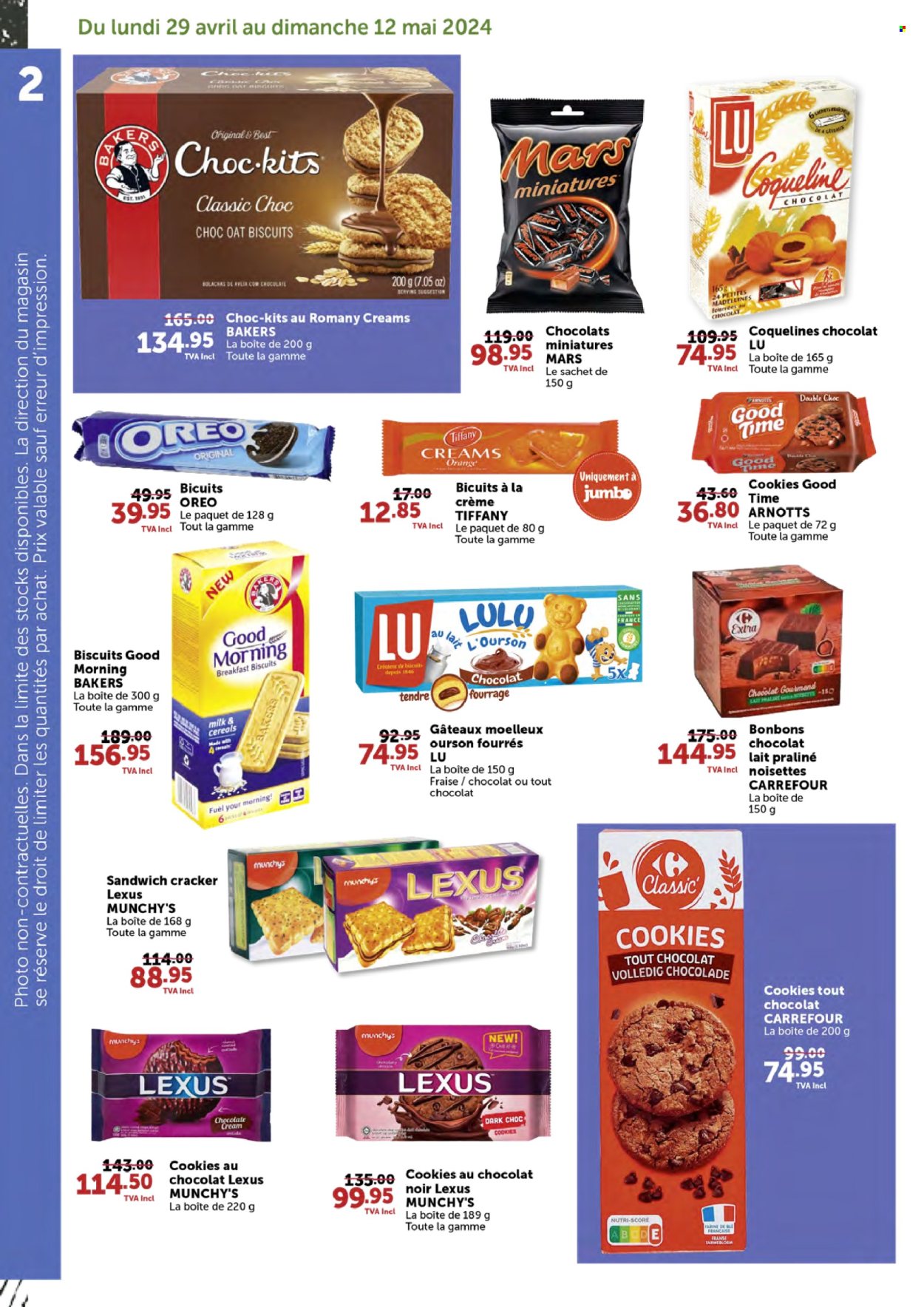 thumbnail - Jumbo Catalogue - 29.04.2024 - 12.05.2024 - Sales products - sweet bread, Oreo, cookies, Mars, crackers, biscuit, sweets, cereals, Bakers. Page 2.