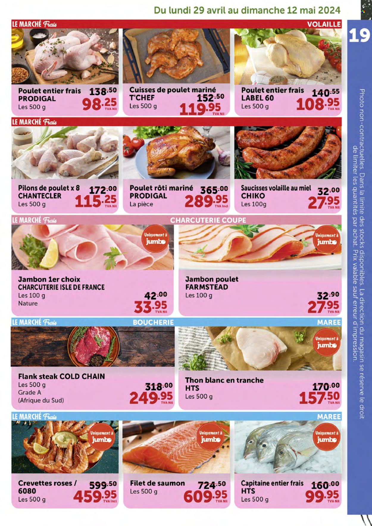 thumbnail - Jumbo Catalogue - 29.04.2024 - 12.05.2024 - Sales products - charcuterie, beef meat, beef steak, steak, flank steak, label. Page 19.