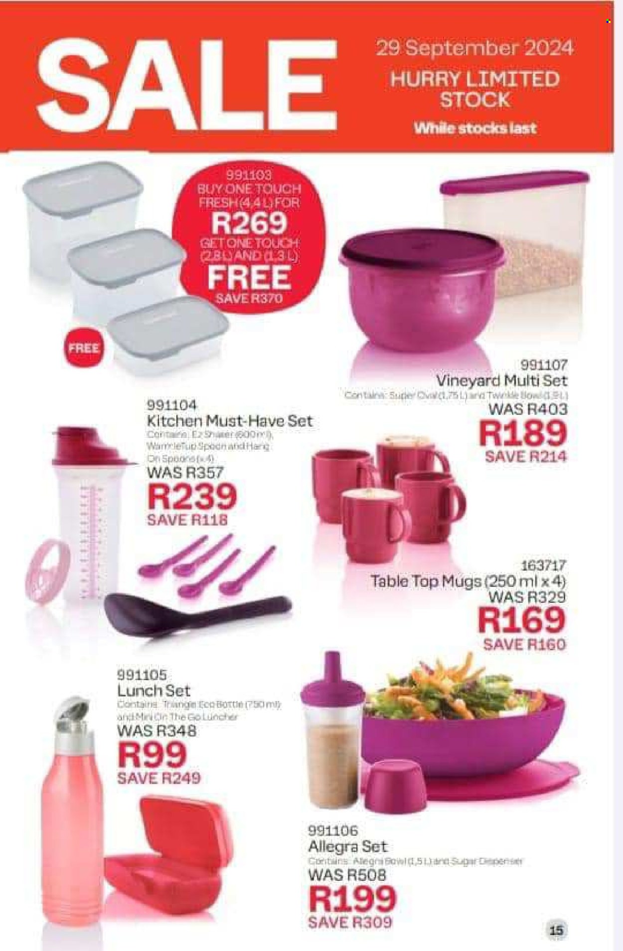 Tupperware catalogue. Page 1