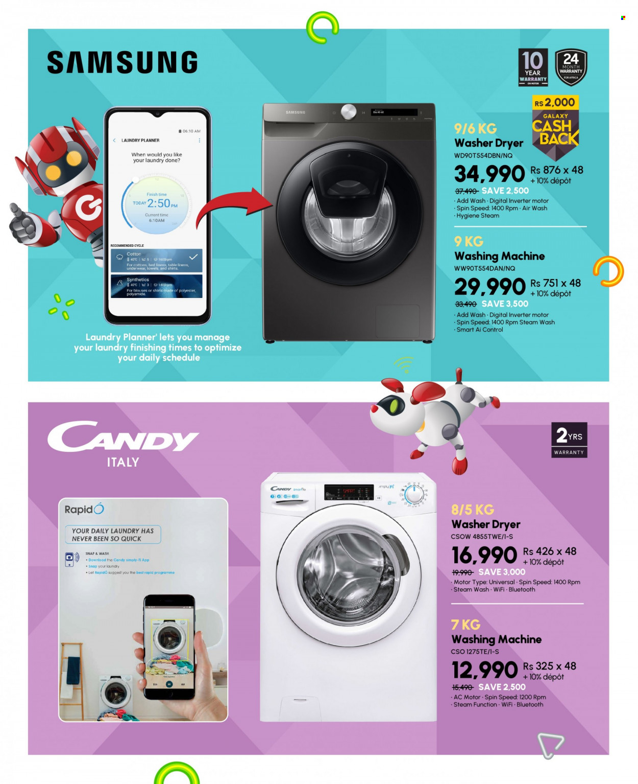 Galaxy Catalogue - 27.07.2022 - 15.08.2022 - Sales products - Samsung, washer & dryer, washing machine, shirt. Page 14.
