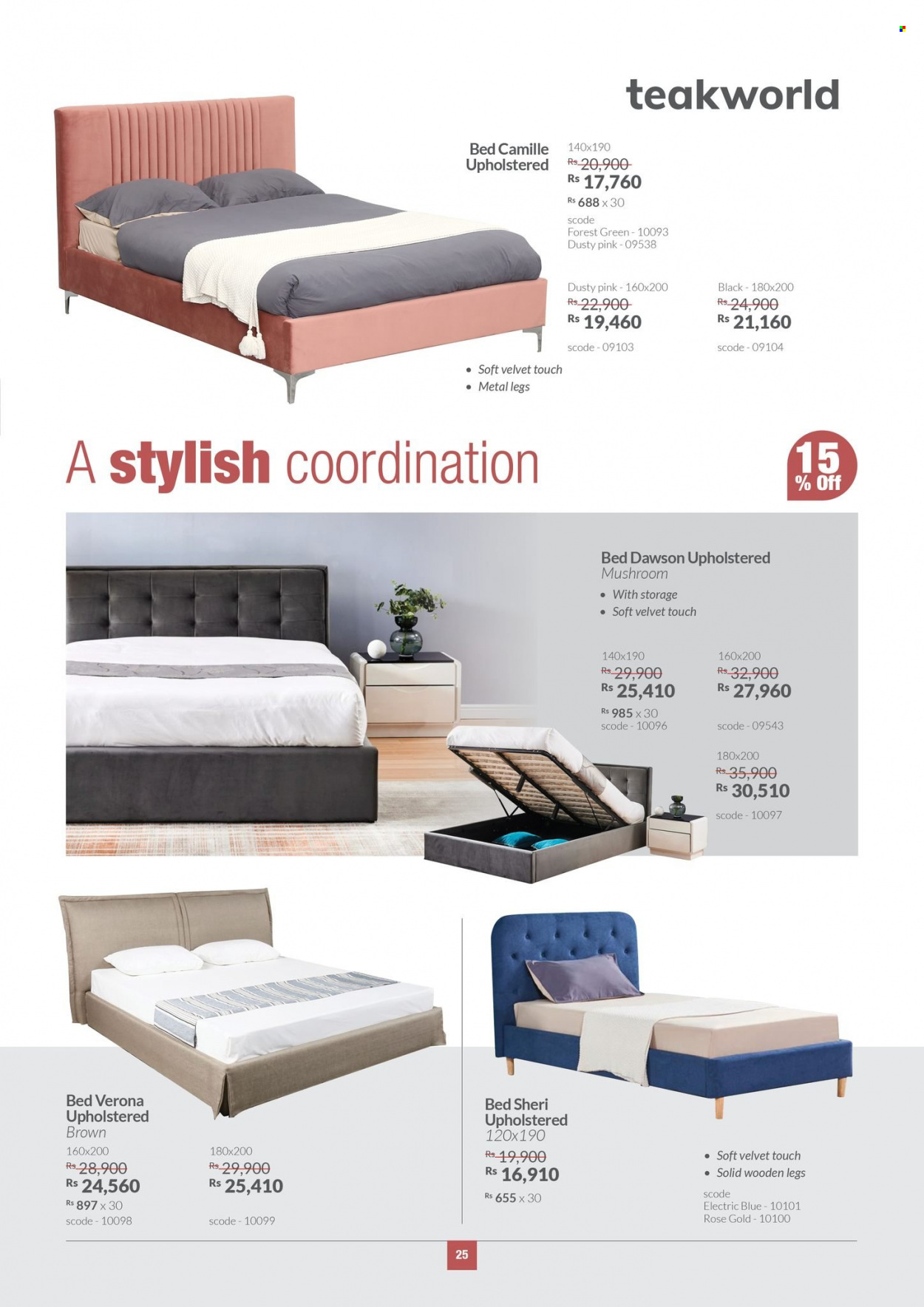 thumbnail - Teak World Catalogue - 28.07.2022 - 21.08.2022 - Sales products - bed. Page 25.