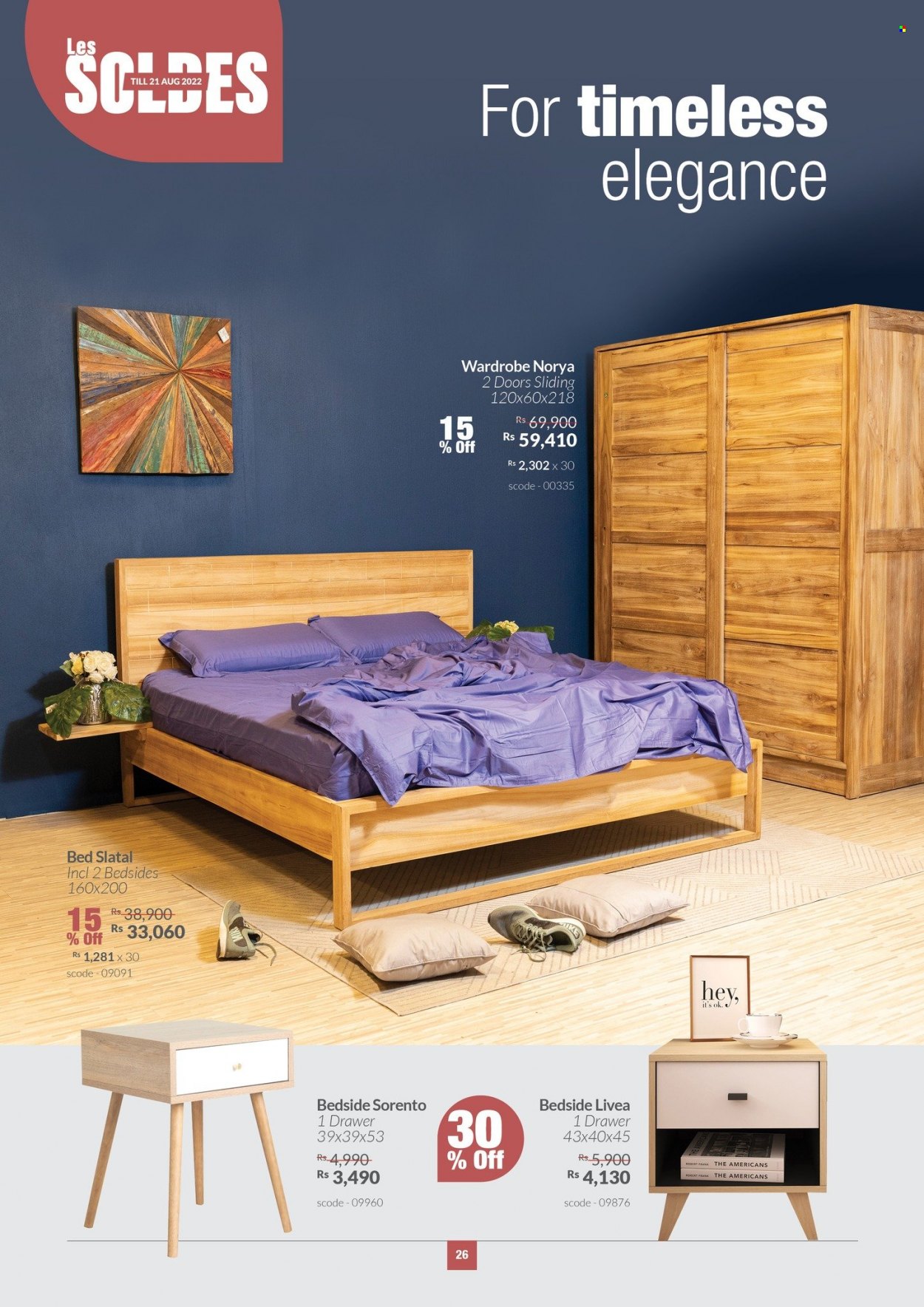 thumbnail - Teak World Catalogue - 28.07.2022 - 21.08.2022 - Sales products - bed, wardrobe. Page 26.