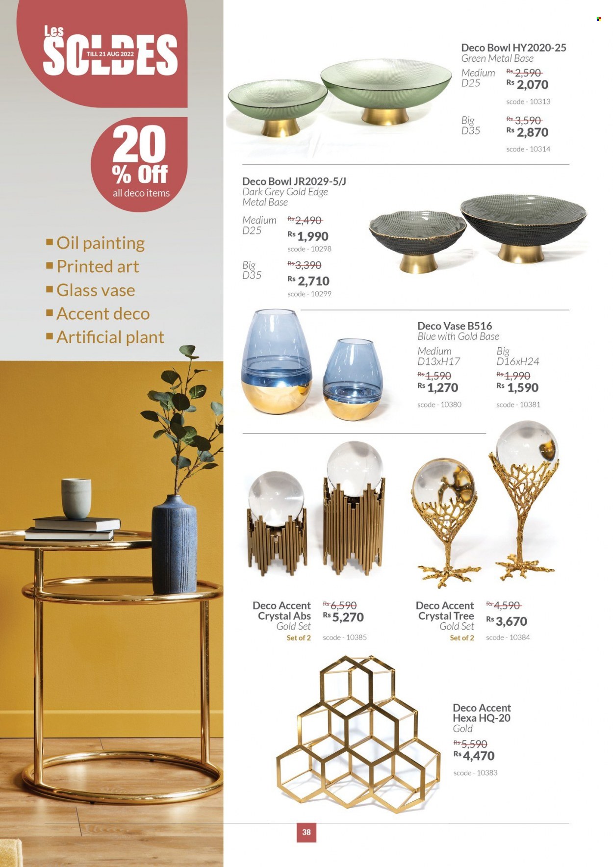 thumbnail - Teak World Catalogue - 28.07.2022 - 21.08.2022 - Sales products - vase, artificial plant. Page 38.