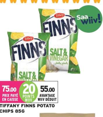 TIFFANY FINNS POTATO CHIPS 85G