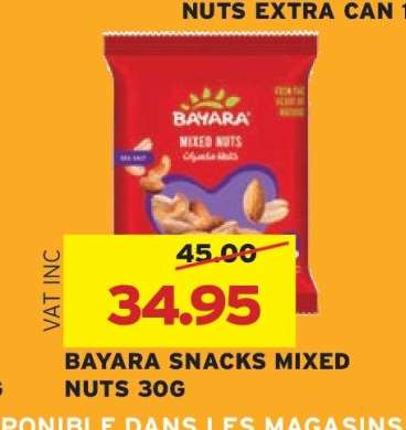 BAYARA SNACKS MIXED NUTS 30G