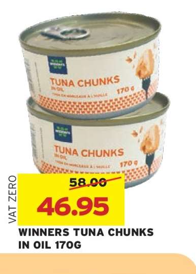 WINNERS TUNA CHUNKS IN OIL 170G